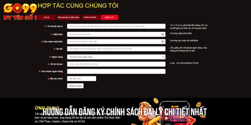 Quy trình đăng ký đại lý của GO99 dễ hiểu 